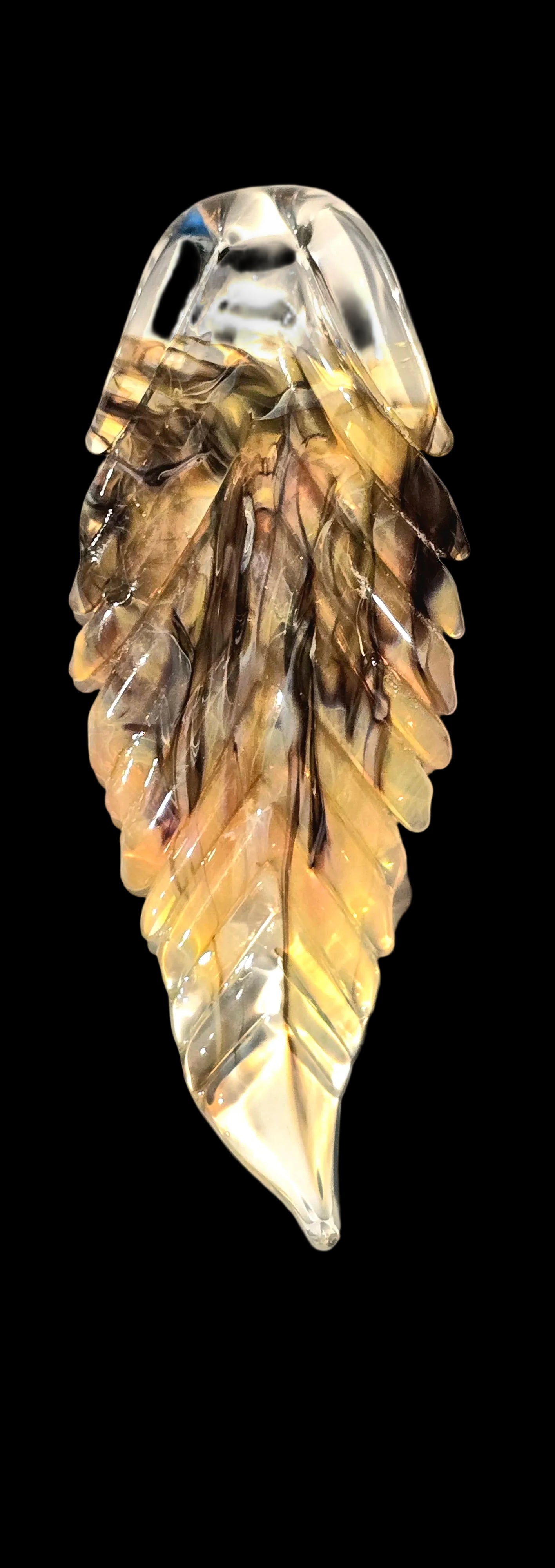 Glass Feather Pendant