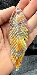Glass Feather Pendant.